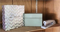 New jewelry boxes, stapler & storage box