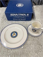 Pfaltzgraff 3 pc buffet set Star Trek cup saucer