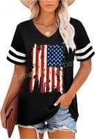 Roshop Women's Striped 3/4 Sleeve Pocket Tee