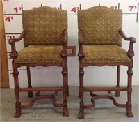 UPHOLSTERED BAR CHAIRS, X2