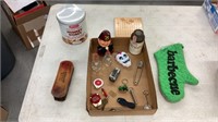 Old Tin, Oven MIT, Bobble Head, key chains &