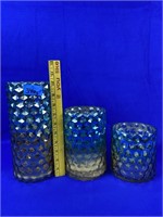 3pc Mercury glass vases