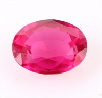 15.00CT OVAL-CUT PINK RUBY LOOSE GEMSTONE