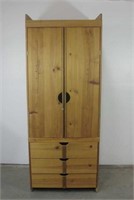 32"x 25"x 81.5" Wood Cabinet W/Drawers See Info
