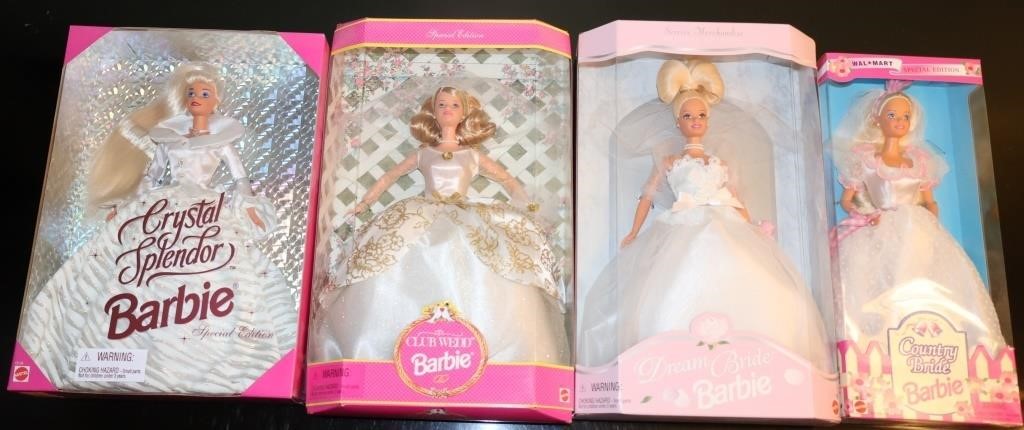 4pc Collectible Barbies