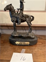 Signed Bronze Statue, "Puncher"