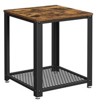 Table with Storage Shelf - Rustic Brown