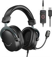 FIFINE PC Gaming Headset, USB Headset with 7.1