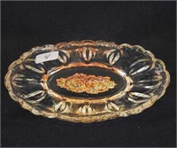 Golden Pansy 5" oval bowl - marigold