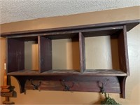 Wall 3 Shelf Coat Rack 45 x 24 x 12