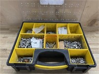 Stanley organizer w/ bolts, washers & nuts