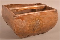 Antique Carved Wood Peck Carrier.