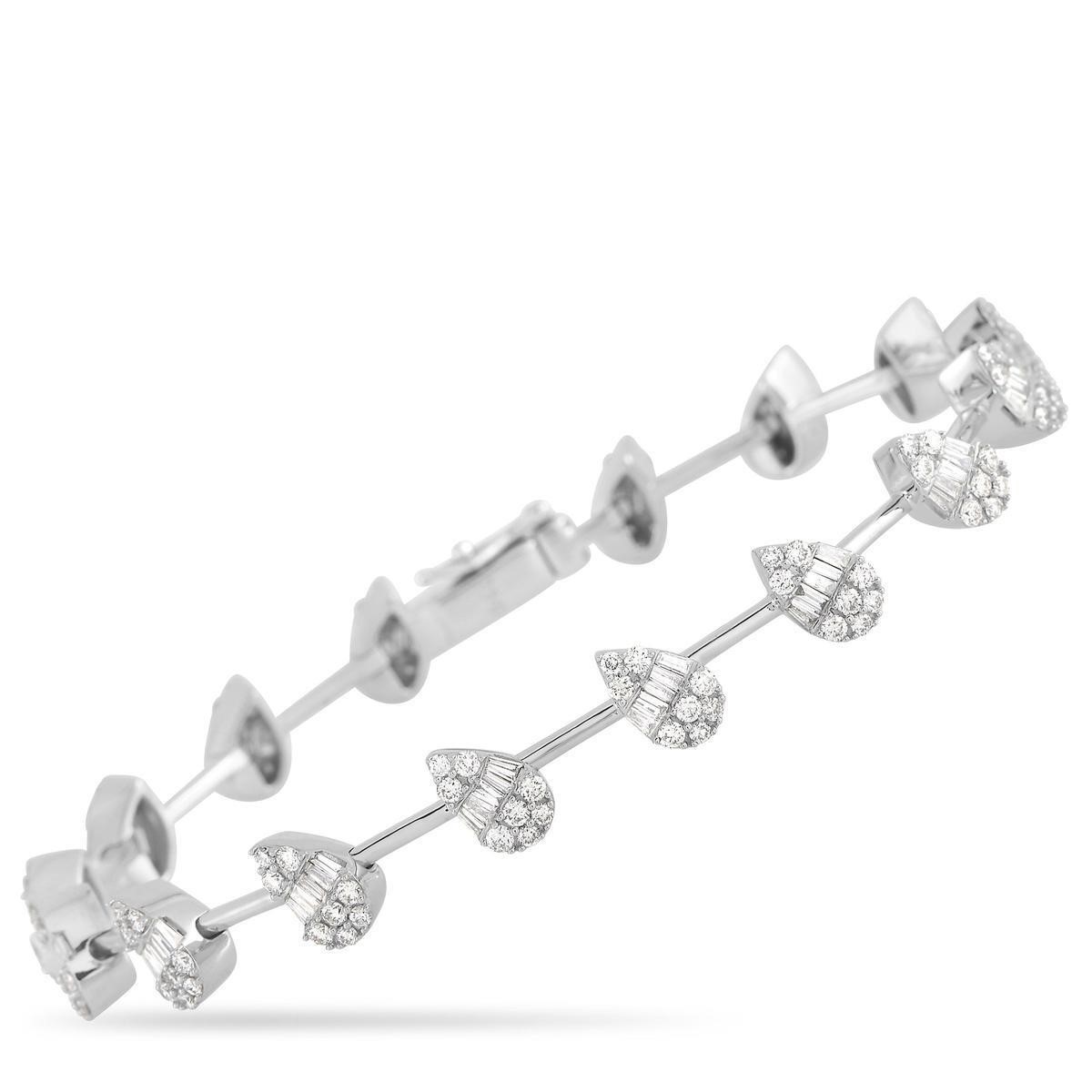 18K White Gold 2.60 ct Diamond Bracelet