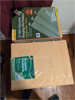 Bubble mailers and file folders