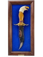 Franklin Mint Bald Eagle Knife With Wall Display