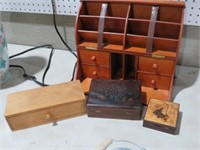 GREAT WOOD ORGANIZER & BOX COLLECTION