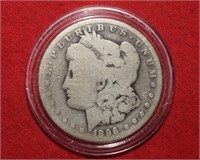 1896-O Morgan Silver Dollar in Case