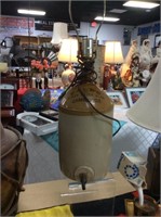 Moonshine jug lamp