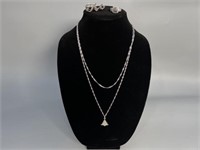 925 Silver Necklaces, Ring & Pin