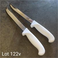 2x Choice 9 Inch White Serrated Edge Knives