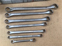 6 Craftsman, 1 Snap-On box end wrenches