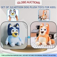 SET OF 2 CARTOON DOG PLUSH TOYS FOR KIDS