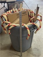 Barrel of Candy Cane Decor