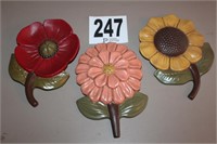 Vintage Hand Crafted Ceramic Flowers 10"