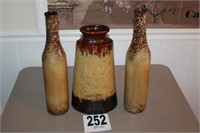 Ceramic Tall Vase 15" & Two 18" Bottle Vases