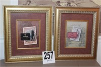 Two Framed Travel Decor 18 x 15