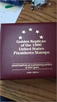 Golden replica President stamps book