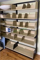 Adjustable metal book shelves - 72 inches wide, 80