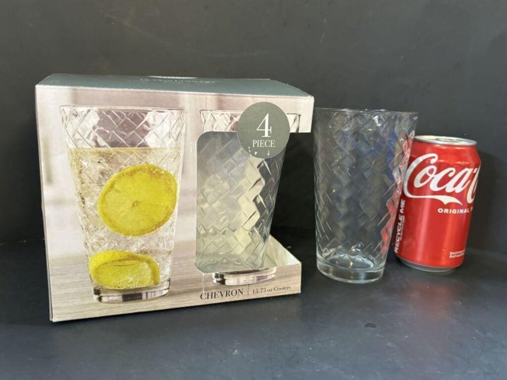 4 Chevron 15.75 oz. Tumblers in Box