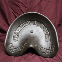 Antique cast iron tractor seat. Walter A Wood.