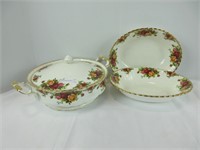 R.A. "OLD COUNTRY ROSES"  3 SERVING DISHES