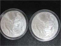 2 pc silver eagle coin lot