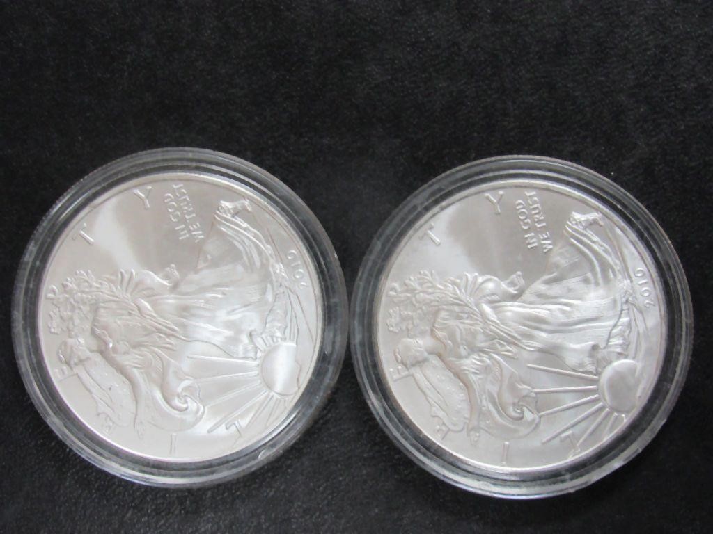 2 pc 2010 silver coins