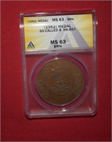 1962 Reprint Medal  MS63 Brown  HK-857  ANACS
