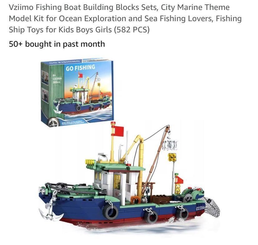Vziimo Fishing Boat Building Blocks Sets