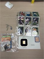 Baseball cards, necklaces and advertising