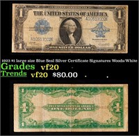 1923 Woods/White $1 large size Blue Seal Silver Ce