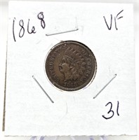 1868 Cent VF