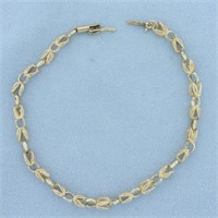 Designer Rope Link Bracelet in 10k Yellow Gold