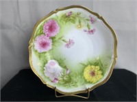 Hand Painted Bowl With Floral Motif
