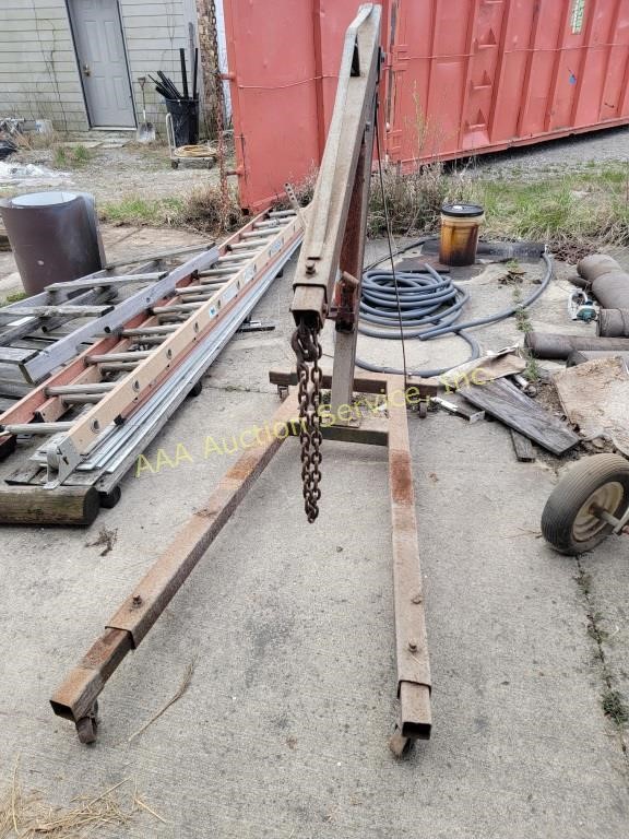 Continental engine hoist with 3 ton jack, works,