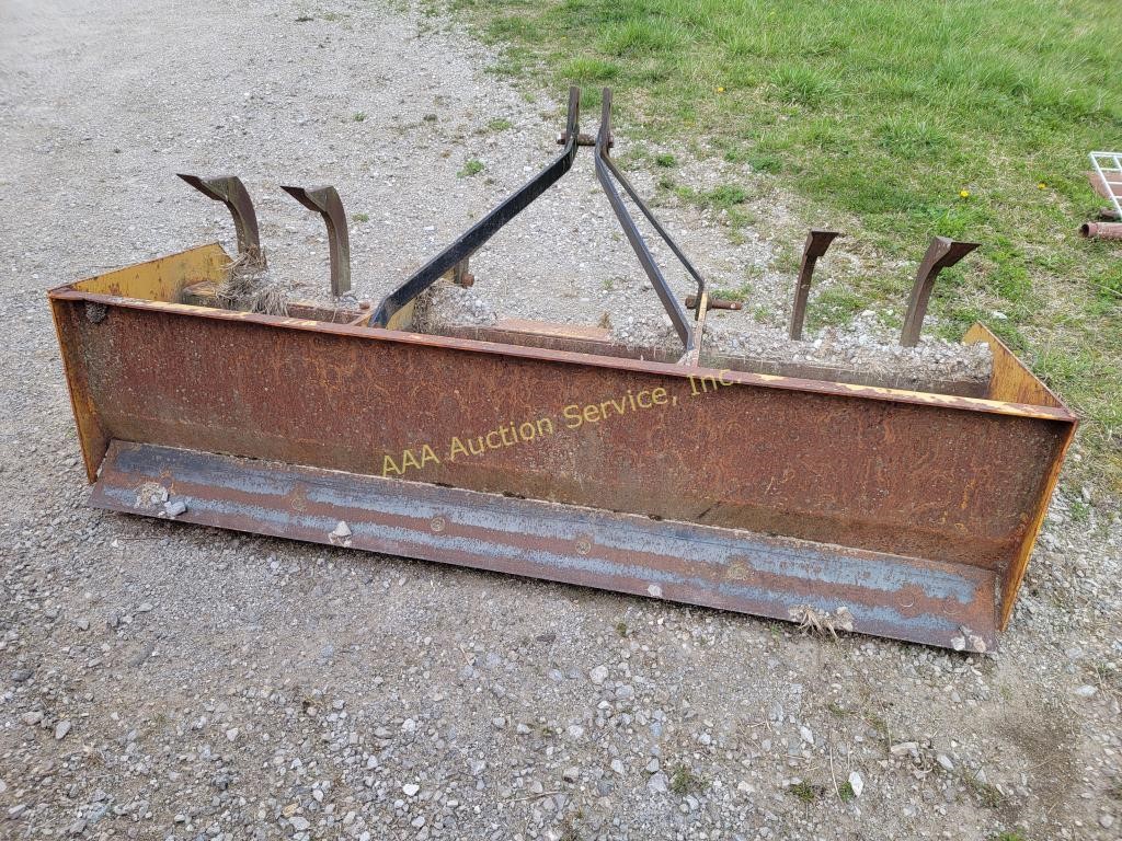 Farm Force grader box 6ft, rust, used condition