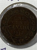 WWI CANADA LARGE PENNY 1917