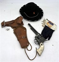 Hubley Double Holster, Cowboy Cap Gun, Riegel Jers