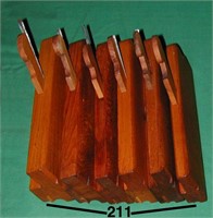 Six wooden side bead planes