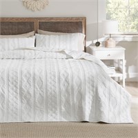 NEW $110 Quilt Set-Cotton-Tribal Geometry, King